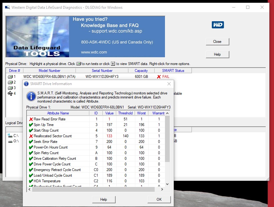 Western Digital Red 6TB Desktop NAS 3.5" SATA Hard Disk Drive HDD PARTS / REPAIR - Image 6