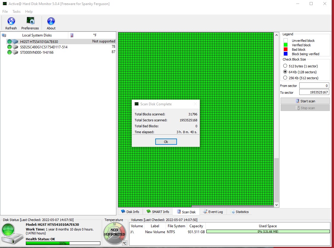 HGST 1000GB 1TB Laptop 7mm Thin 2.5" SATA Hard Disk Drive Z5K1000-1000 Nov 2015 - Image 3