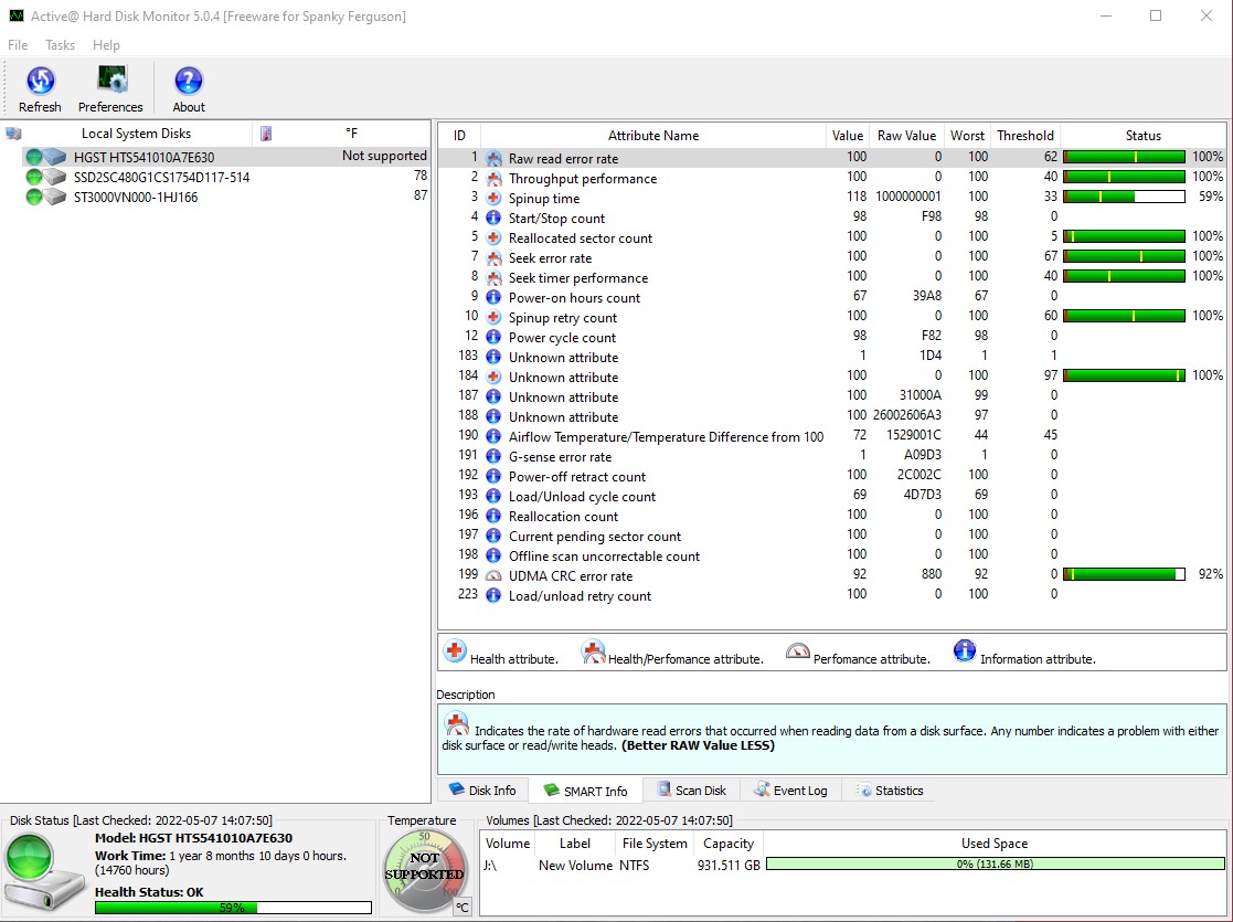 HGST 1000GB 1TB Laptop 7mm Thin 2.5" SATA Hard Disk Drive Z5K1000-1000 Nov 2015 - Image 4