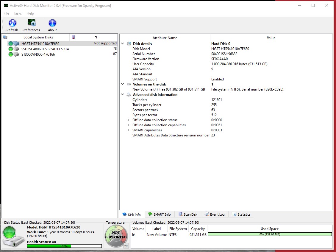 HGST 1000GB 1TB Laptop 7mm Thin 2.5" SATA Hard Disk Drive Z5K1000-1000 Nov 2015 - Image 5