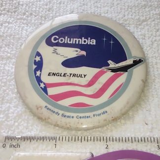 NASA Space Shuttle Columbia STS-2 3" Metal Pin Button Badge Engle Truly 1981