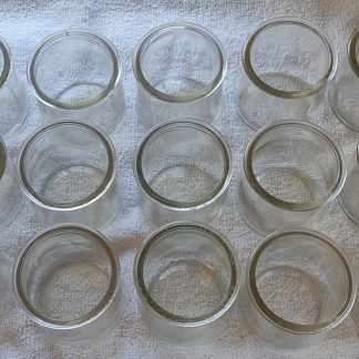 Lot of 21 Yoplait Oui Yogurt 5oz Clear Glass Jars Good Used Condition No Lids