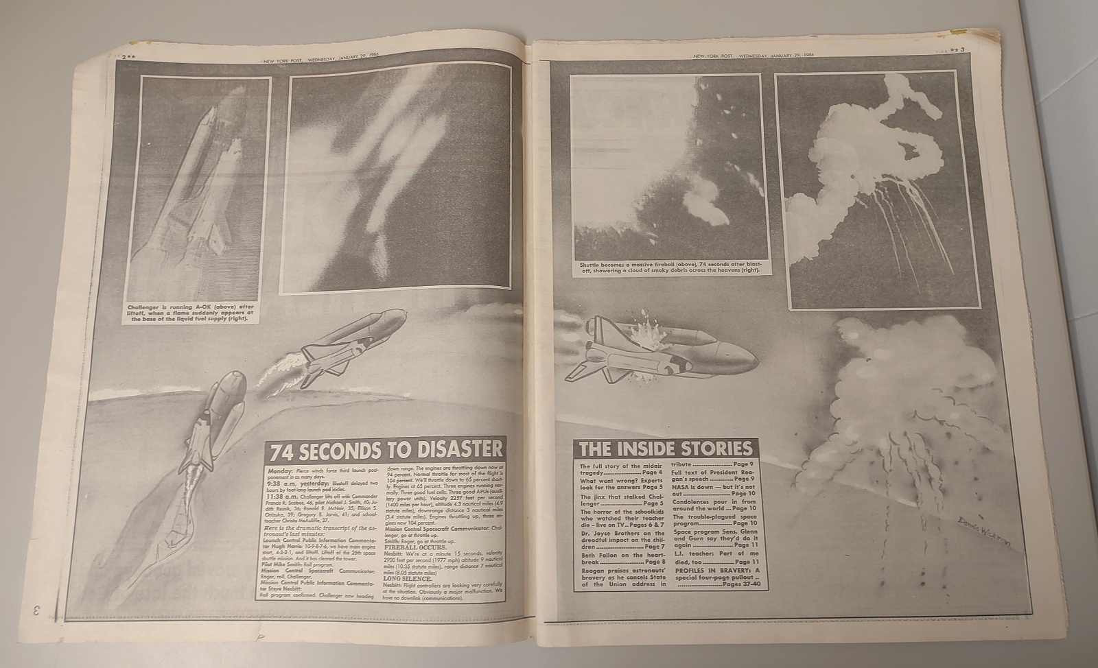 New York Post 29 January 1986 Space Shuttle Challenger Disaster McAuliffe Resnik - Image 3