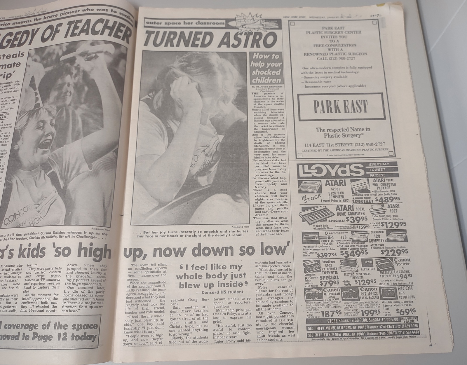 New York Post 29 January 1986 Space Shuttle Challenger Disaster McAuliffe Resnik - Image 5