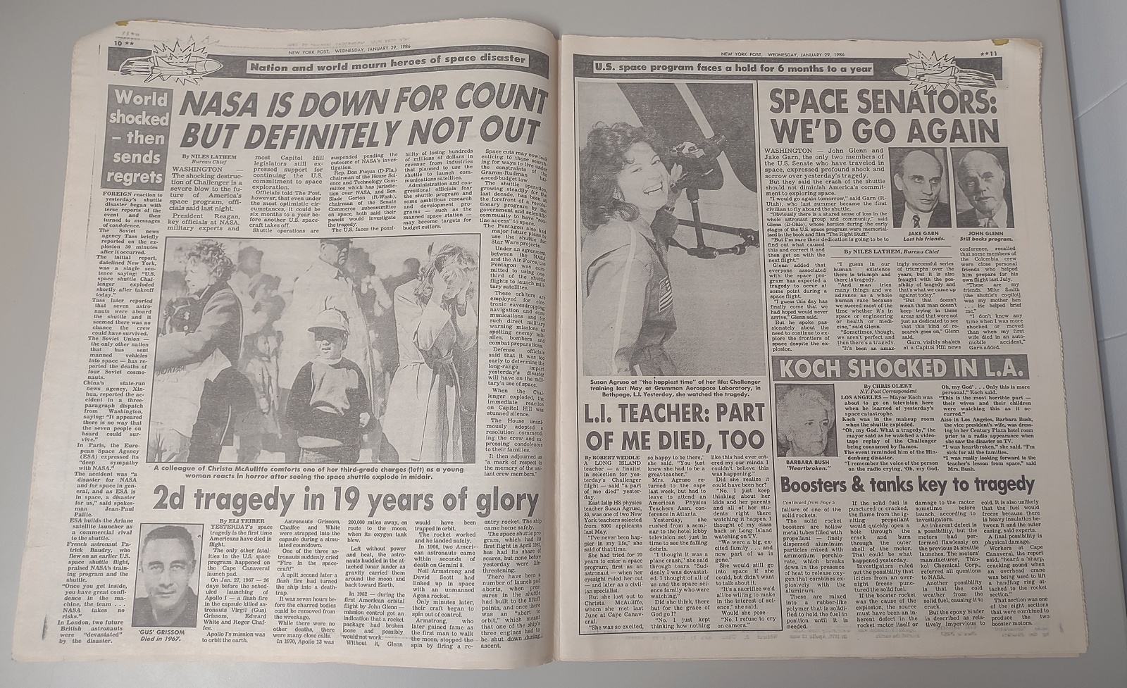 New York Post 29 January 1986 Space Shuttle Challenger Disaster McAuliffe Resnik - Image 7