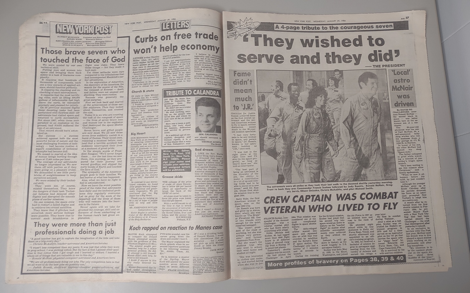 New York Post 29 January 1986 Space Shuttle Challenger Disaster McAuliffe Resnik - Image 11