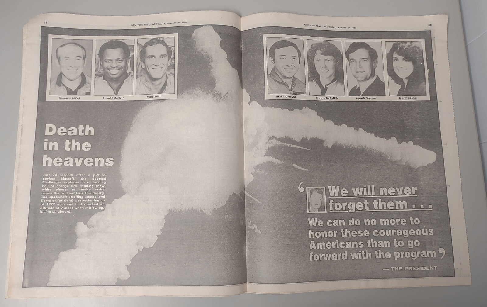 New York Post 29 January 1986 Space Shuttle Challenger Disaster McAuliffe Resnik - Image 12