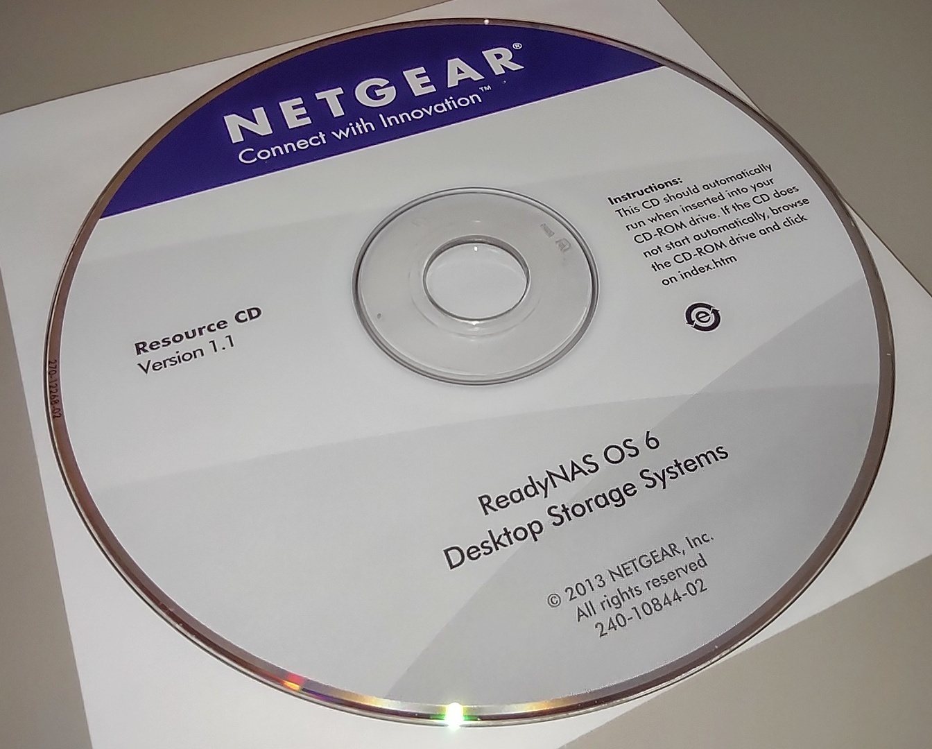 Netgear ReadyNAS OS 6 Resource CD Disc V. 1.1 2013 RAIDar, Install Guide, Docs - Image 2