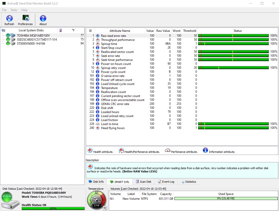 Toshiba 1000GB 1TB Laptop 9mm 2.5" SATA Hard Disk Drive MQ01ABD100V Aug 2019 - Image 4