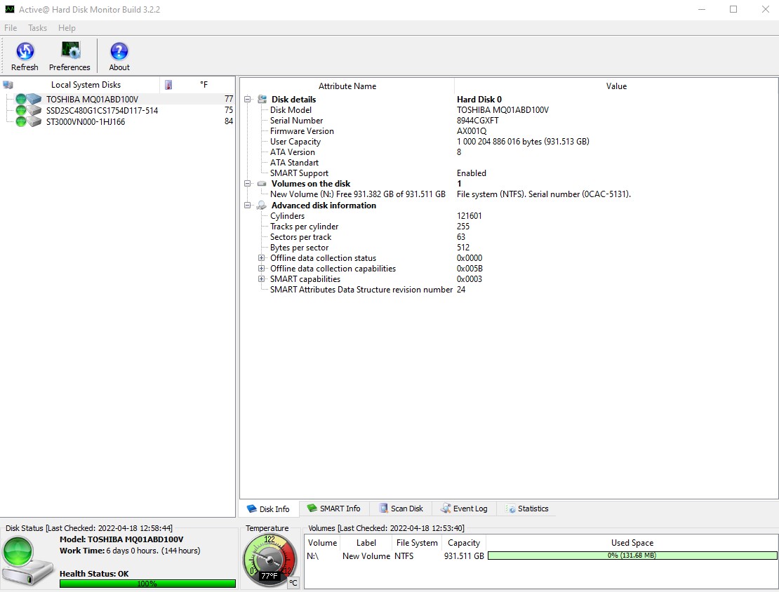 Toshiba 1000GB 1TB Laptop 9mm 2.5" SATA Hard Disk Drive MQ01ABD100V Aug 2019 - Image 5