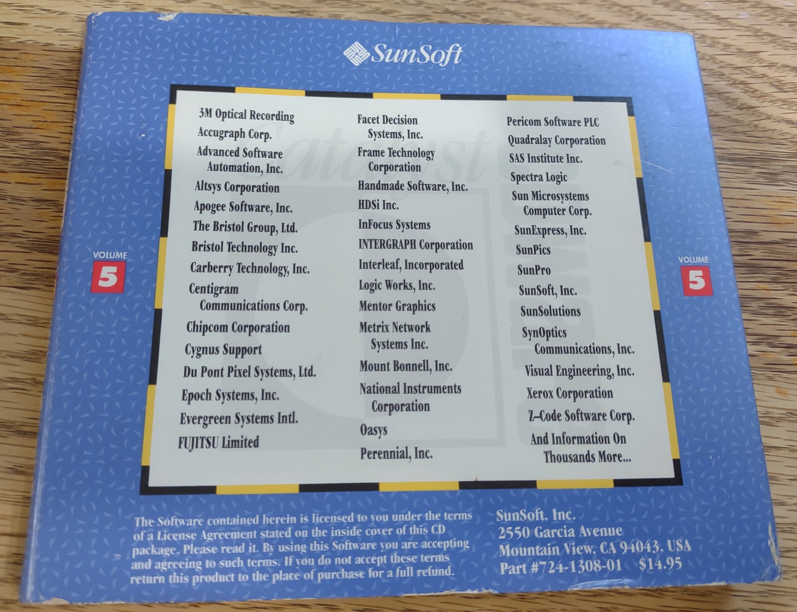 SunSoft Sun Microsystems Sparc Catalyst CDWare Original Disk, Booklet Vol 5 1993 - Image 3