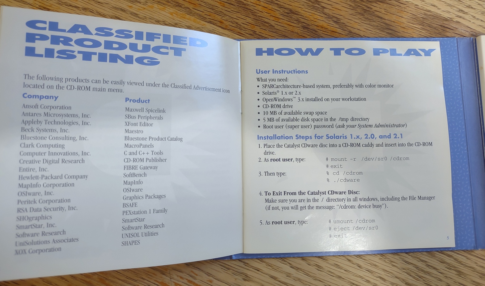 SunSoft Sun Microsystems Sparc Catalyst CDWare Original Disk, Booklet Vol 5 1993 - Image 9