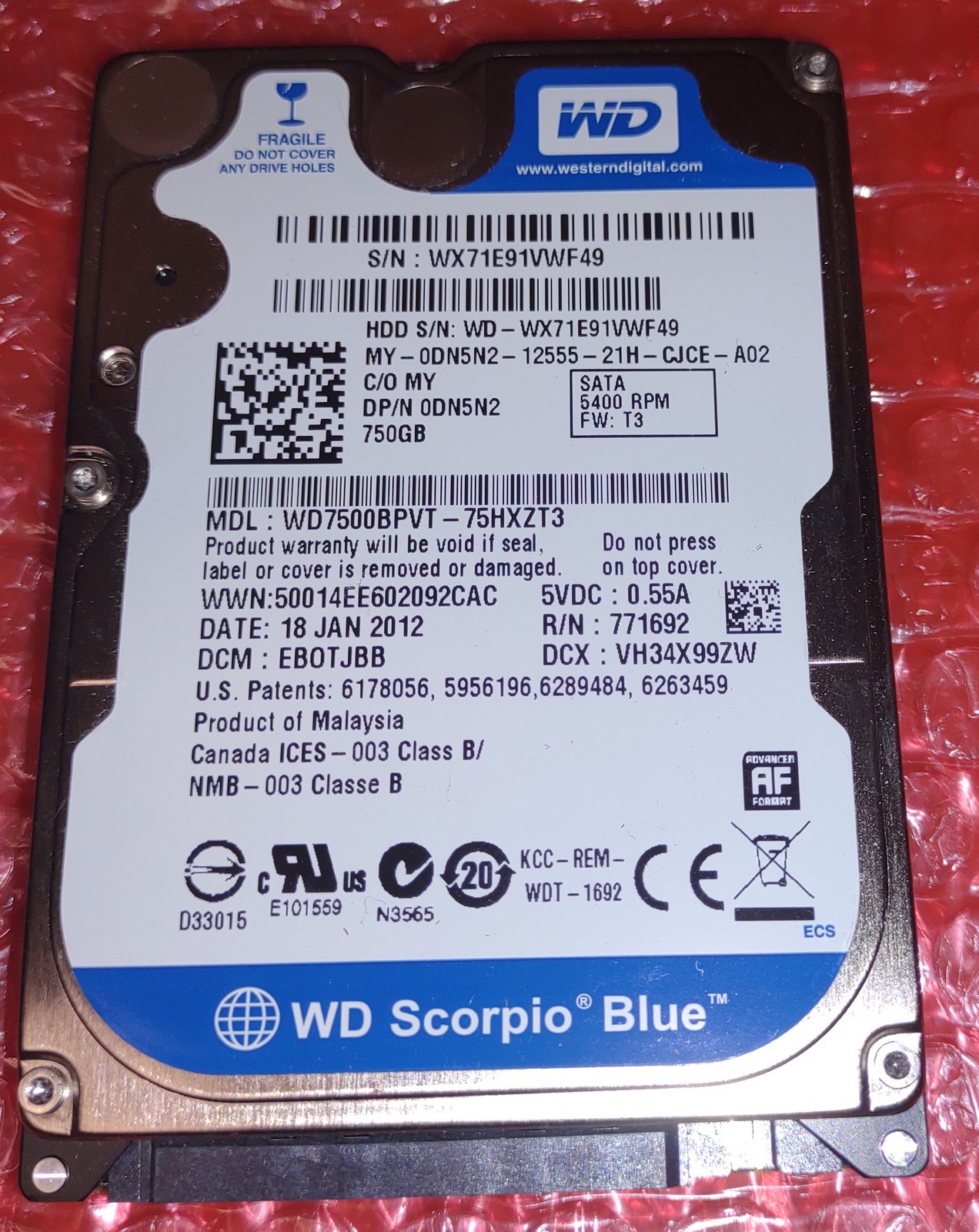Lot 4 DEFECTIVE Notebook Laptop 2.5" SATA Hard Disk Drives 250GB 1TB 500GB 750GB - Image 8