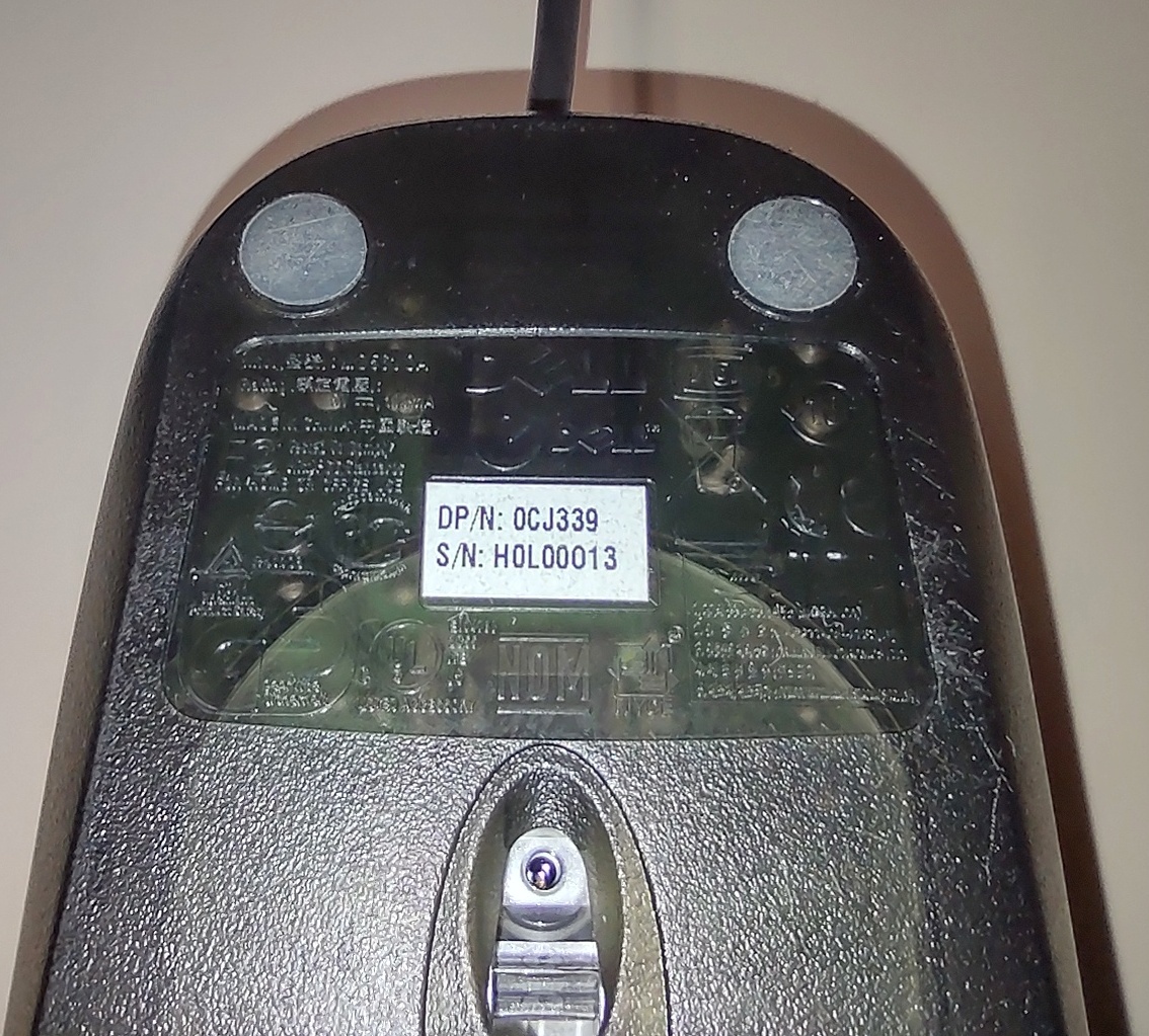 Black / Silver 2-Button Dell Scroll Mouse Optical Laser USB Wheel 0CJ339 M056U0A - Image 6