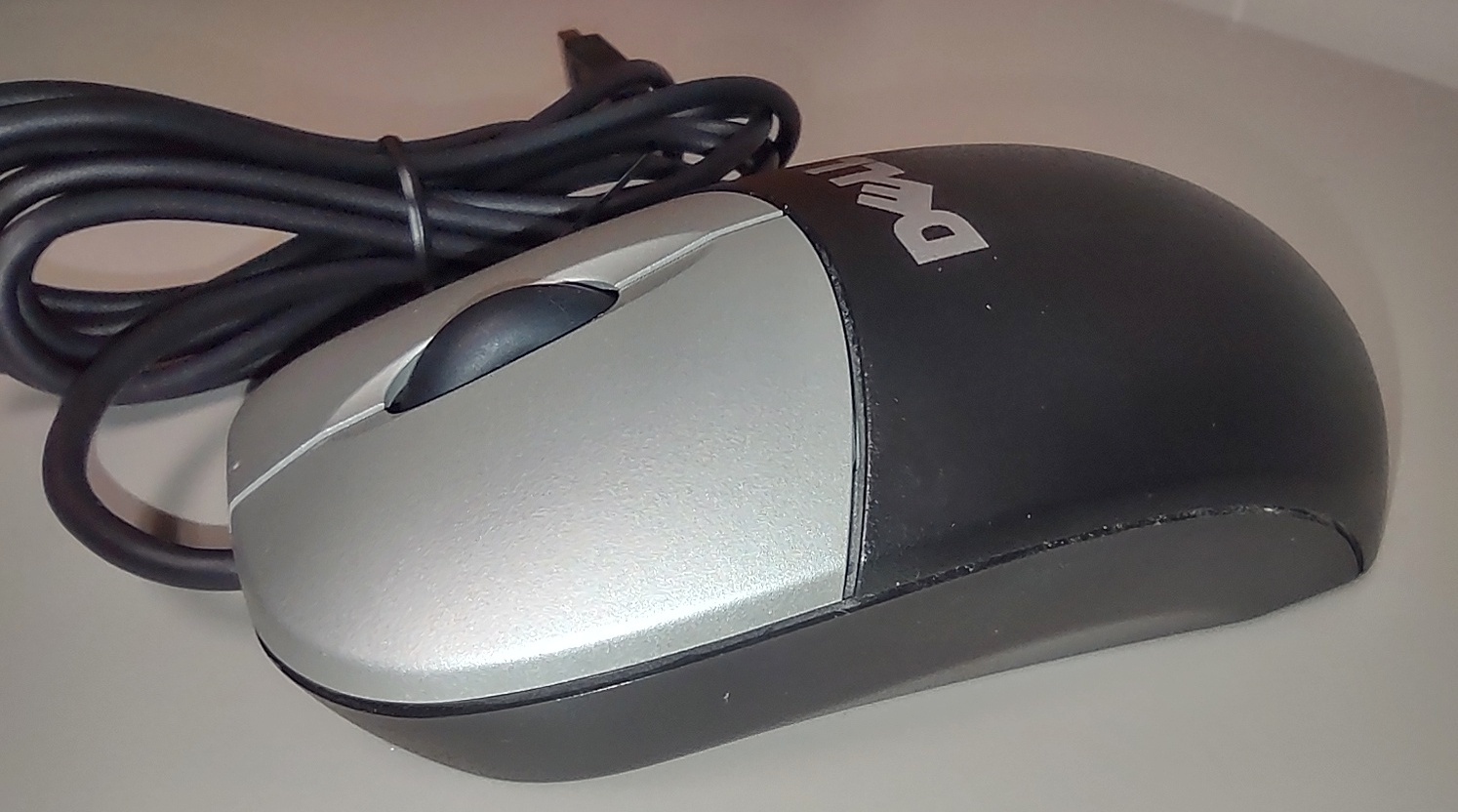 Black / Silver 2-Button Dell Scroll Mouse Optical Laser USB Wheel 0CJ339 M056U0A - Image 8