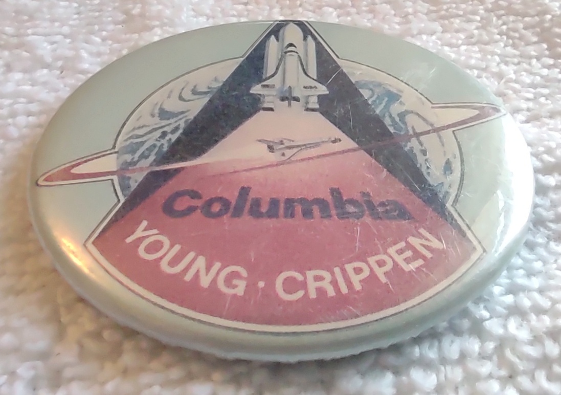 Lot of 3 NASA Space Shuttle Columbia STS-1, 2, 4 2.25" Metal Pin Button Badges - Image 7