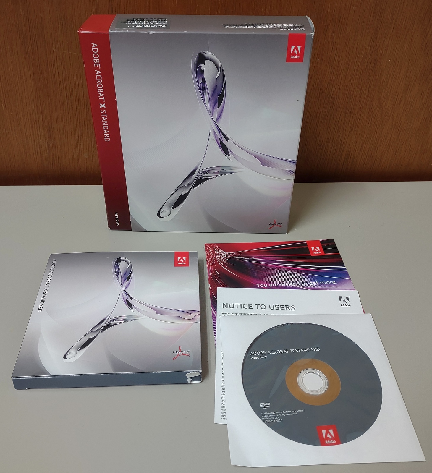 Adobe Acrobat X 10 Standard Retail Box 4 Windows XP, Vista, 7 - PC DVD-ROM 2010