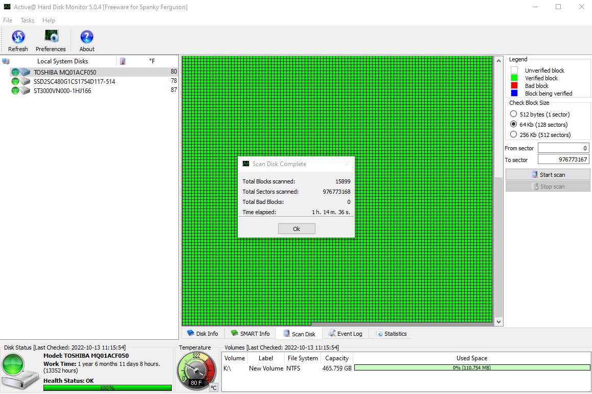 Lot of 4 500GB Notebook Laptop 2.5" SATA Hard Disk Drives Toshiba MQ01ACF050 - Image 9