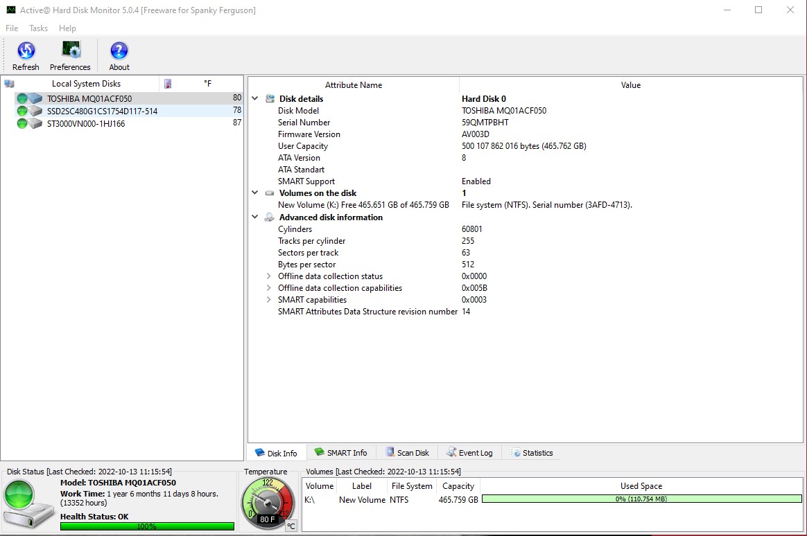 Lot of 4 500GB Notebook Laptop 2.5" SATA Hard Disk Drives Toshiba MQ01ACF050 - Image 11