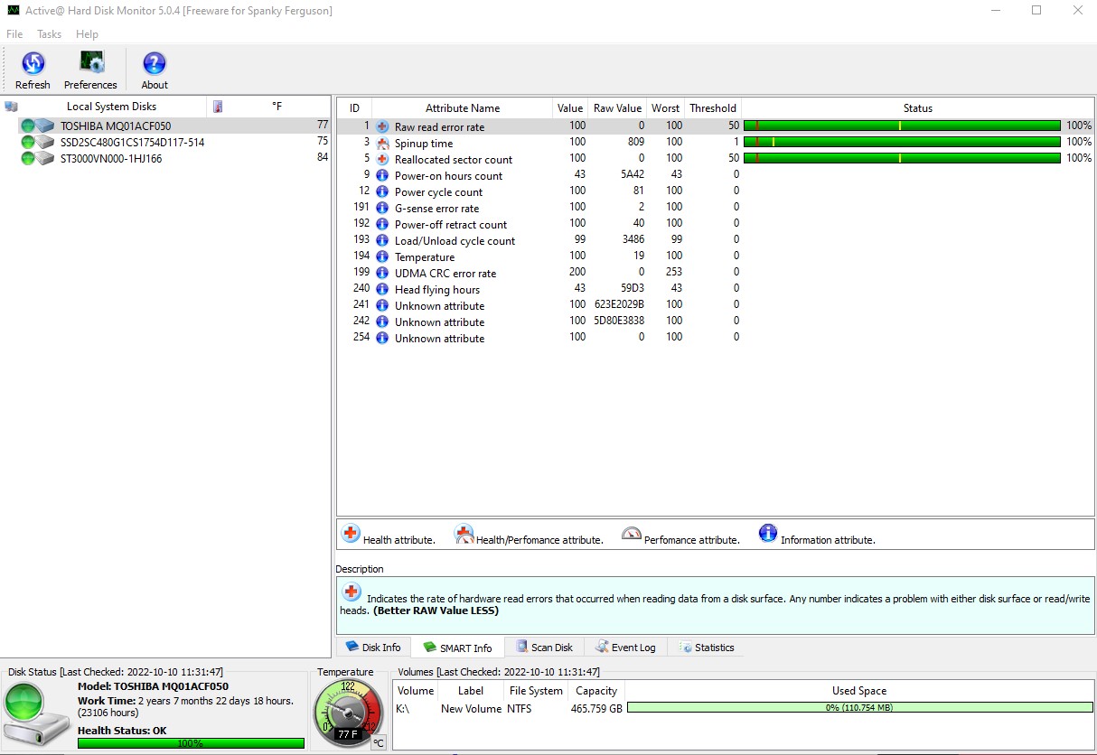 Lot of 4 500GB Notebook Laptop 2.5" SATA Hard Disk Drives Toshiba MQ01ACF050 - Image 15