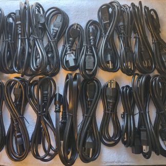Lot of 20 New Black Standard PC/Monitor/Computer Power Cable Cords 6' 4'