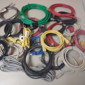 Lot of 25 Used Cat 5 5e RJ45 Ethernet Network Patch Cables Cords Various Lengths