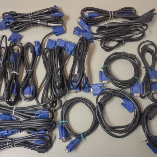 Lot of 20 Used Standard PC/Monitor/Computer HD-15 VGA Video Cable Cords 6' 4'