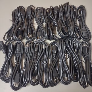 Lot of 20 New Black Standard PC/Monitor/Computer Power Cable Cords 6' 4'