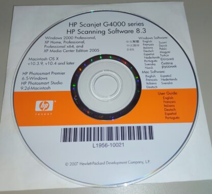 Software Cd Rom ISO Image of HP ScanJet G4050 G4000 Series Software CD-ROM Original ...