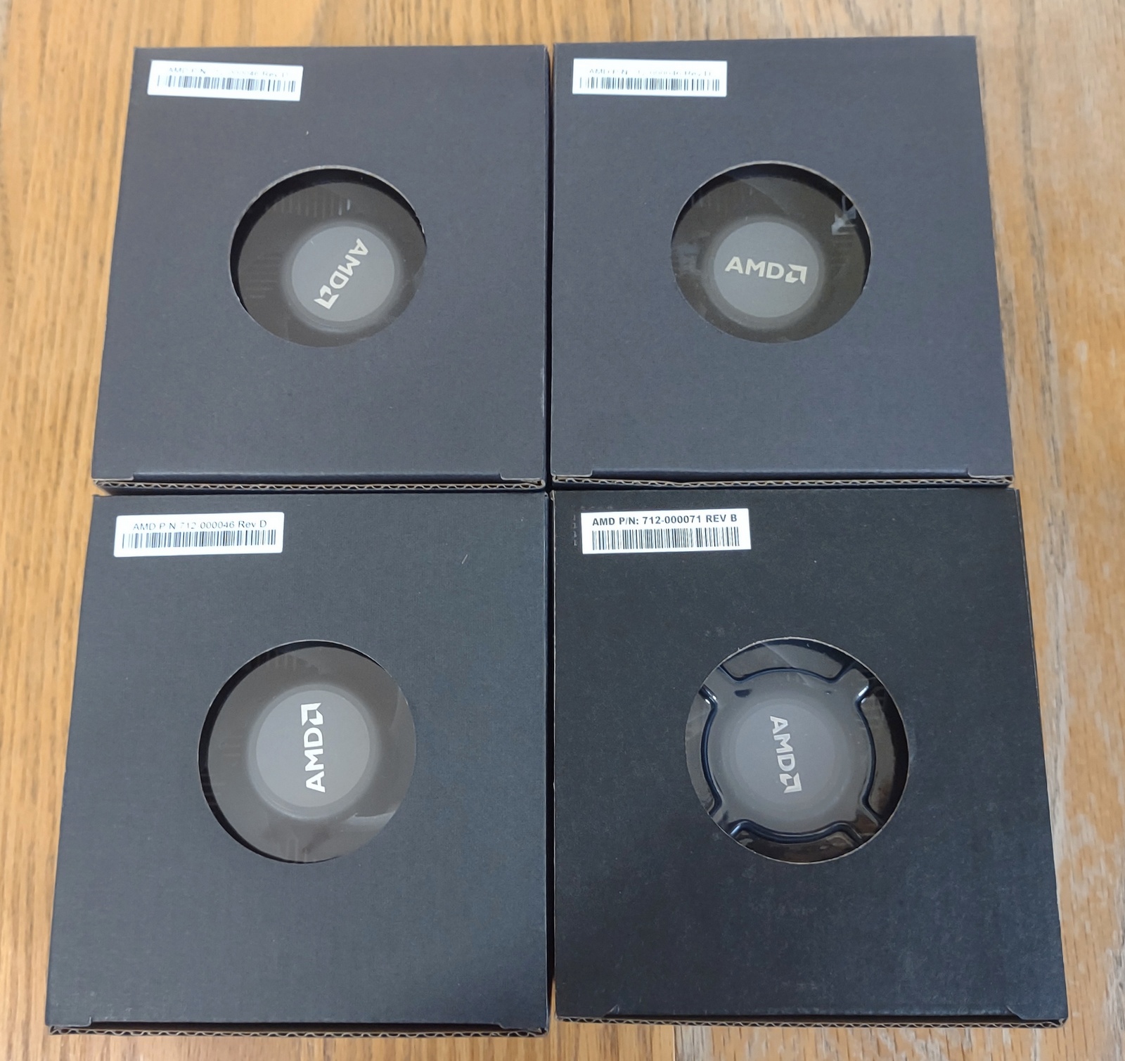 Lot of 4 NEW AMD Wraith Stealth CPU Cooler Heatsink Fan for Socket AM4 CPU