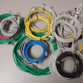 Lot of 22 Used Cat 5 5e RJ45 Ethernet Network Patch Cables Cords Various Lengths