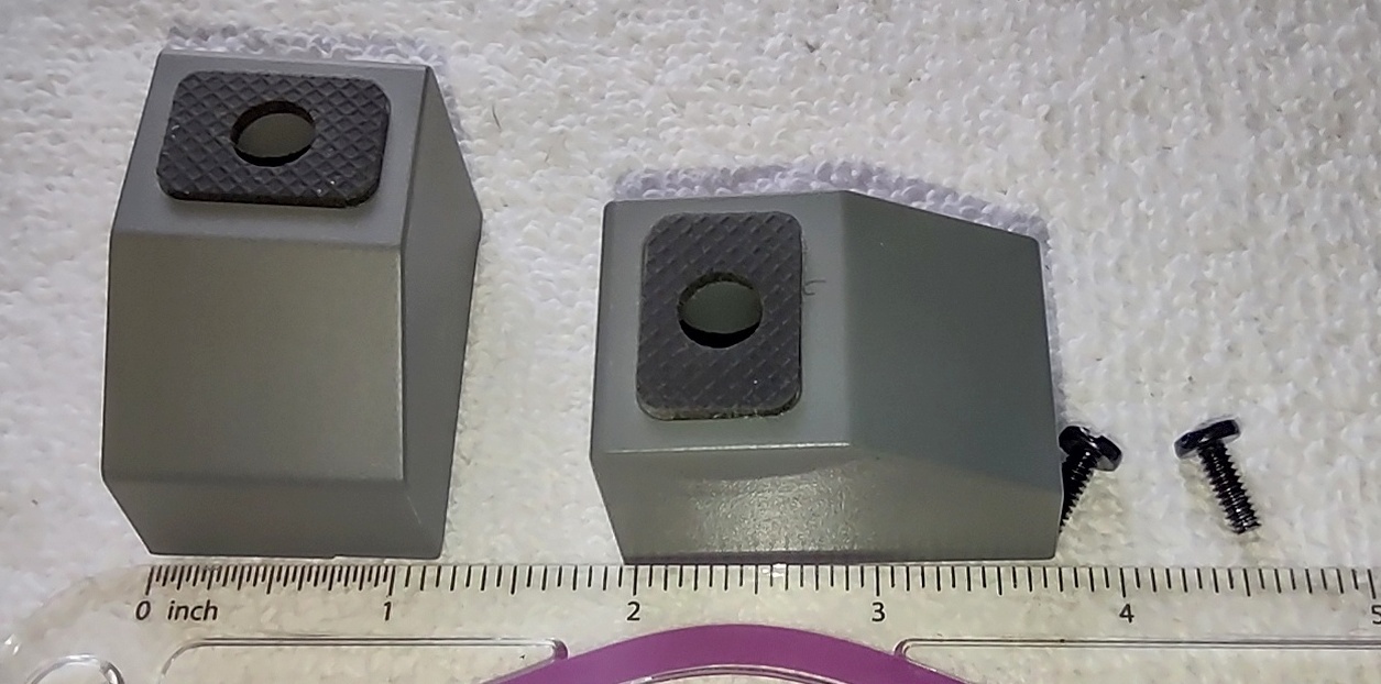2 Grey Gray Plastic Foot Feet for Corsair iCUE 4000D Airflow Computer Case w/ Screws - Image 3
