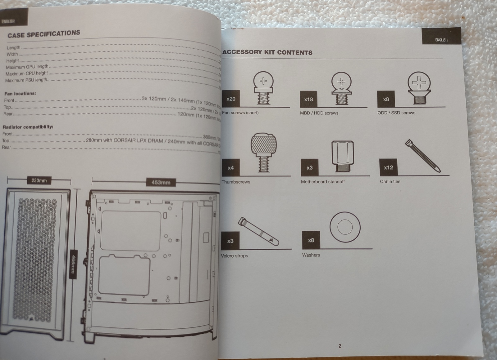 Original User's Manual / Guide / Instructions for Corsair iCUE 4000D Airflow - Image 4