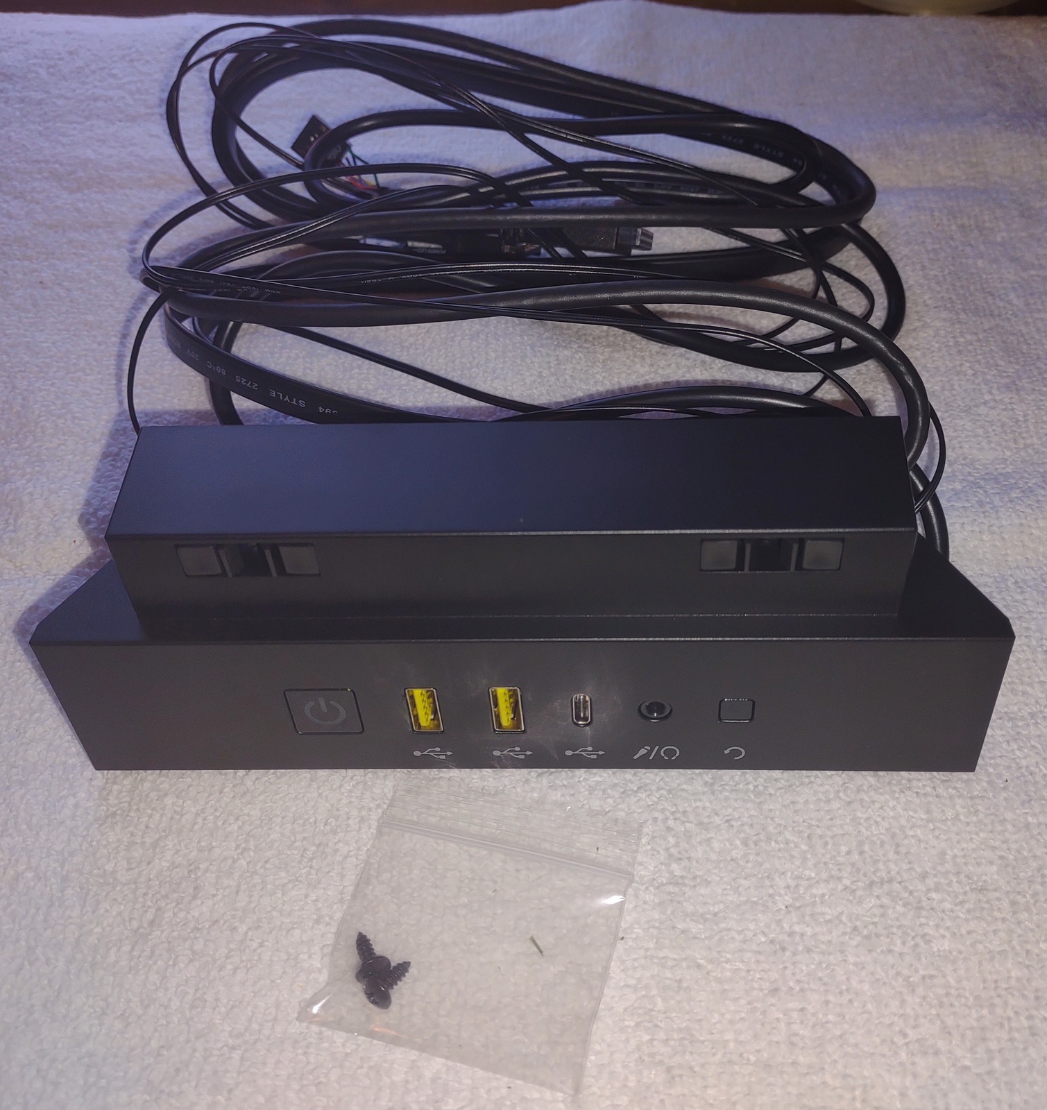 Black Front I/O IO Panel USB Audio 4 Corsair iCUE 5000D / 5000X / 5000D Airflow