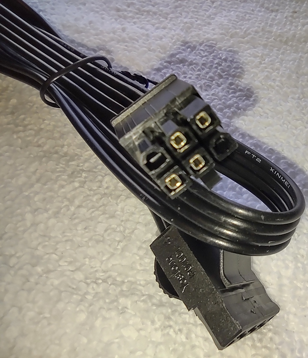 3 x Molex Ends Peripheral Modular Power Cable 4 Seasonic Core GM-550 Power Supply - Image 5