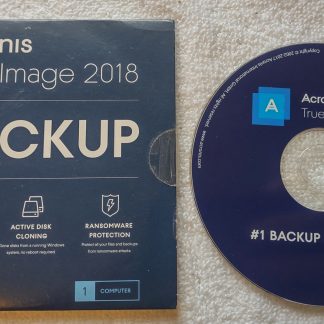 Acronis True Image 2018 For 1 Computer PC Backup Recovery Software w/ Disc, SN