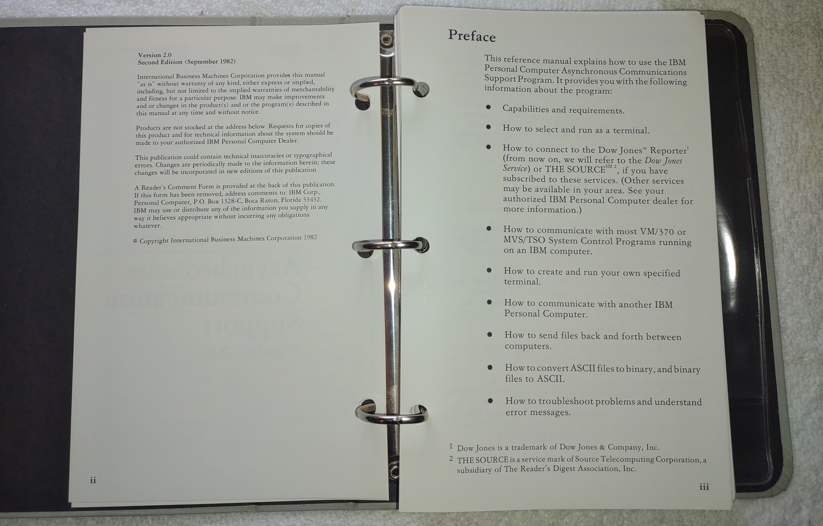 IBM Asynchronous Communications Support Manual Guide Book 6024032 1982 NO DISK - Image 6