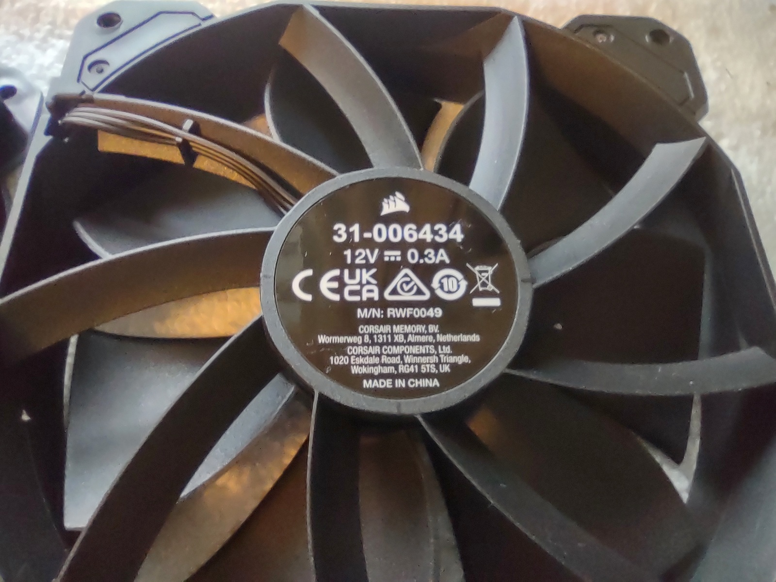 Lot of 2 Black 120 x 25 mm Case Fan For Corsair 4000D Airflow Desktop PC Cases - Image 4