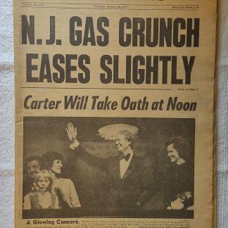 New York Daily News January 20 1977 President Jimmy Carter Inauguration Nat Gas