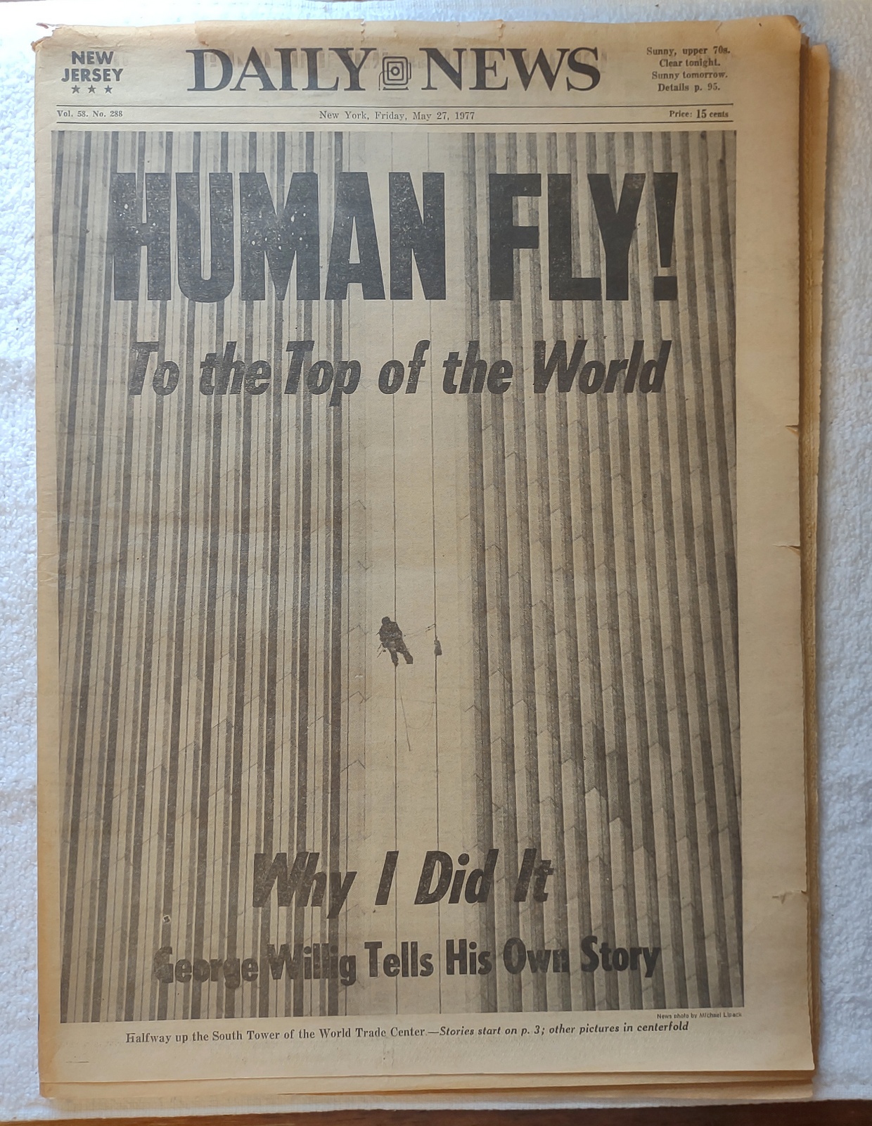 New York Daily News 27 May 1977 Star Wars Full Page Ad George Willig Human Fly