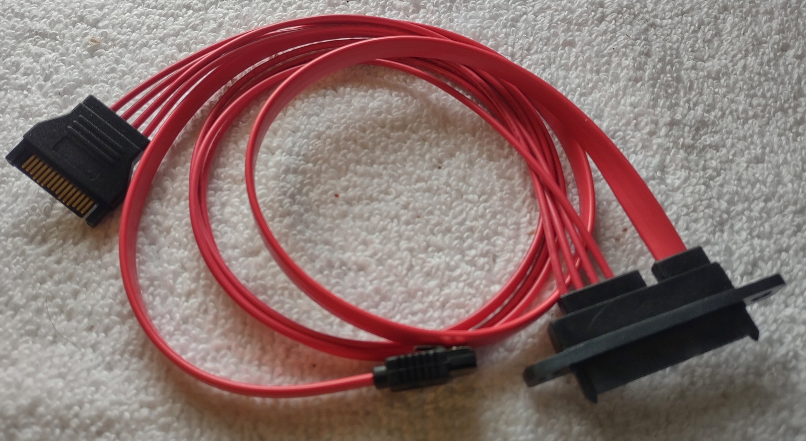 Red Internal SATA Hard Drive Hot Swap Plug Cable Adapter for Corsair Carbide Air 540