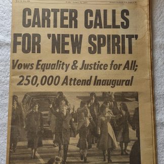 New York Daily News January 21 1977 President Jimmy Carter Inauguration Parade