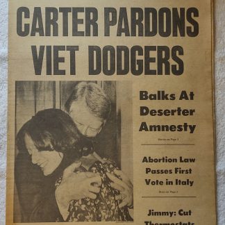 New York Daily News January 22 1977 President Jimmy Carter Pardons Vietnam Dodgers