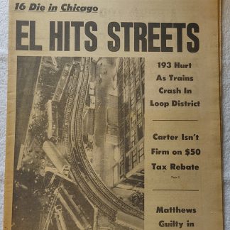 New York Daily News February 5 1977 Chicago Fatal EL Crash in Loop District