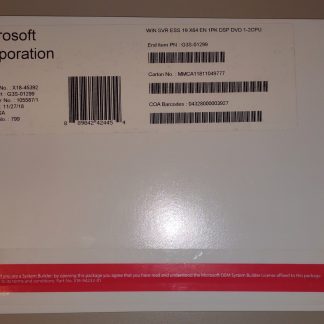 Microsoft Windows Server 2019 Essentials 64bit x64 OEM Original Install Disc NEW