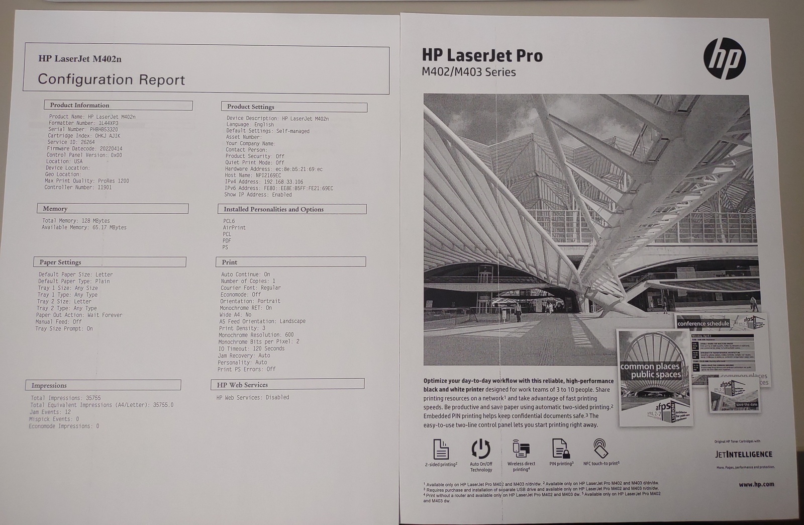HP LaserJet Pro M402n B/W Network USB Laser Printer for PARTS / REPAIR 2016 - Image 4