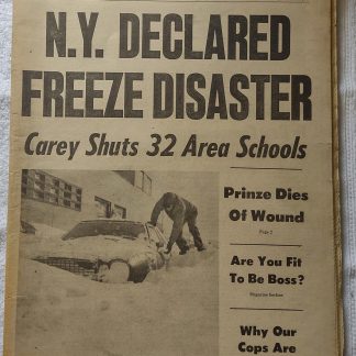 New York Daily News January 30 1977 Freddie Chico Prinze Suicide Freeze Disaster
