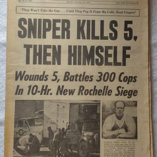New York Daily News February 15 1977 Sniper Kills 5 President Carter Lopez Portillo