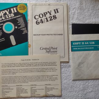 Central Point Copy II 64/128 Commodore 5.25" Diskettes Manuals Discs Disks 1987