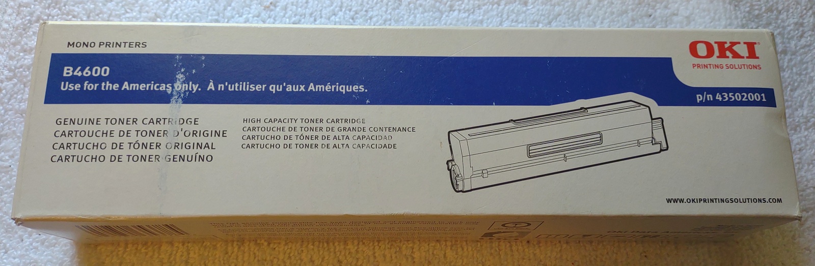 Oki OEM Genuine B4600 43502001 Monochrome Black Printer Toner Cartridge NOS 2012 - Image 5